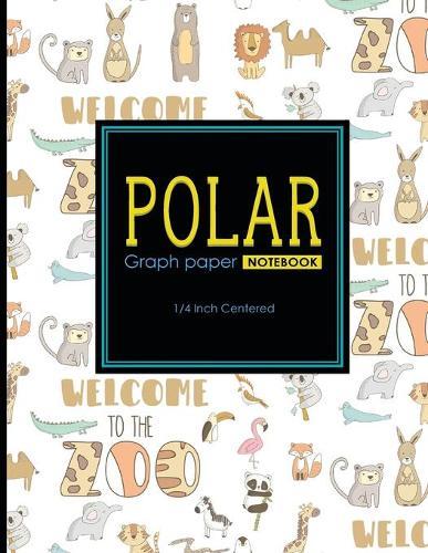 Polar Graph Paper Notebook: 1/4 Inch Centered: Technical Sketchbook For Engineers and Designers, Cute Zoo Animals Cover, 8.5  x 11 , 100 pages