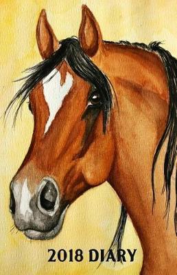 2018 Diary: Portrait of Arabian Horse Diary/Journal With 150 Blank Pages To Write Or Draw In