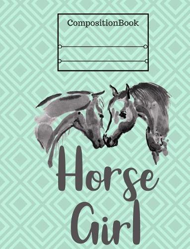 Horse Girl Composition Book - Graph Paper, 4x4 Grid: 7.44 x 9.69 - 101 Sheets/202 Pages