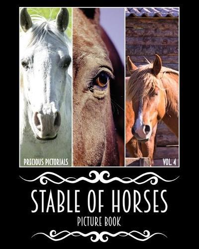 Precious Pictorials Stable Of Horses Picture Book Vol. 04: "Horse Photo Book Horses Picture Book For Adults No Words Book 50 Color Images 8""x10"" Matte Cover Finish"