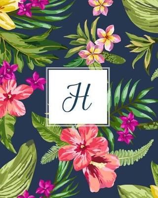 H: Tropical Floral, 150 Pages, 8  x 10