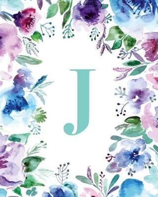 J: Watercolor Floral, 150 Pages, 8  x 10
