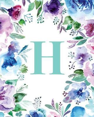H: Watercolor Floral, 150 Pages, 8  x 10