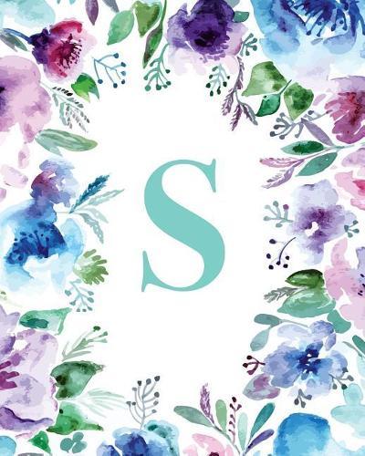 S: Watercolor Floral, 150 Pages, 8  x 10
