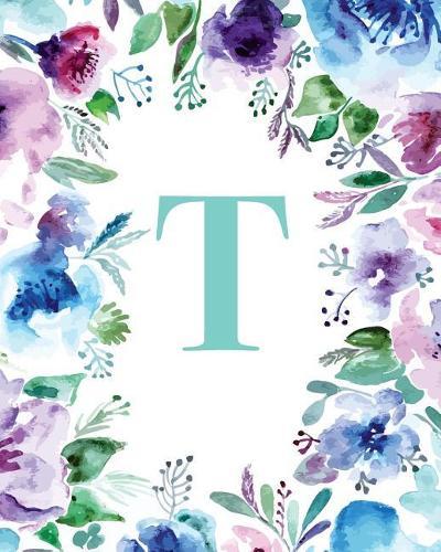 T: Watercolor Floral, 150 Pages, 8  x 10