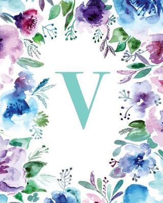 V: Watercolor Floral, 150 Pages, 8  x 10