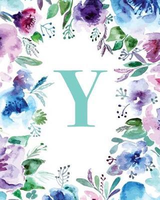 Y: Watercolor Floral, 150 Pages, 8  x 10