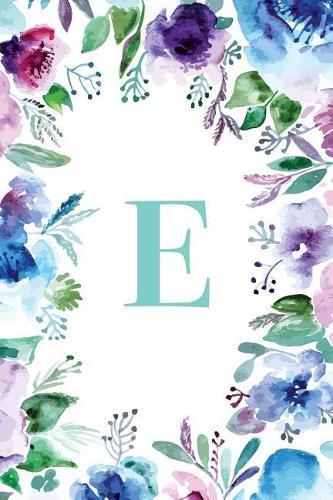 E: Watercolor Floral, 150 Pages, 6  x 9