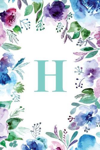 H: Watercolor Floral, 150 Pages, 6  x 9