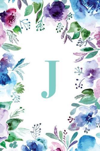 J: Watercolor Floral, 150 Pages, 6  x 9