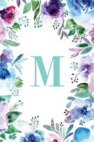 M: Watercolor Floral, 150 Pages, 6  x 9