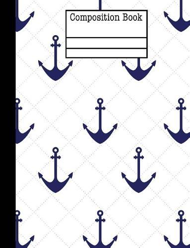 Anchor Nautical Composition Notebook - Graph Paper - 4x4 Quad Rule: 7.44 X 9.69 - 101 Sheets / 202 Pages