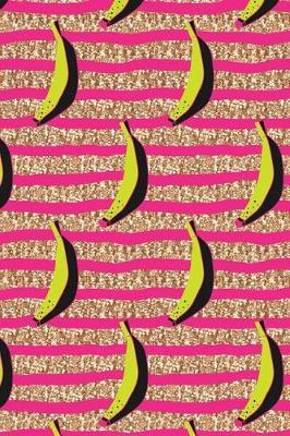 Bullet Journal Banana Glitter: Tropical Print 6x9 Dot Grid Notebook - Bright, Floral Style