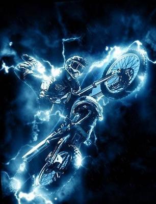 Motocross Electric Journal Notebook - Wide Ruled: 7.44 x 9.69 - 101 Sheets / 202 Pages