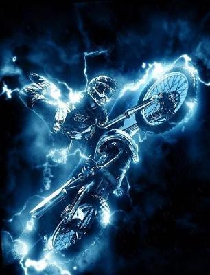 Motocross Electric Journal Notebook - College Ruled: 7.44 x 9.69 - 101 Sheets / 202 Pages