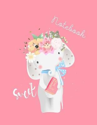 Sweet notebook: cute elephant, soft pink, (Notebook, Journal, Diary, Planner)