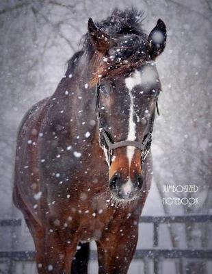 Jumbo-Sized Notebook: Jumbo-Sized Horse in Snow Design Notebook/Journal with 600 Lined & Numbered Pages Composition Notebook (8.5 X 11/300 Sheets)