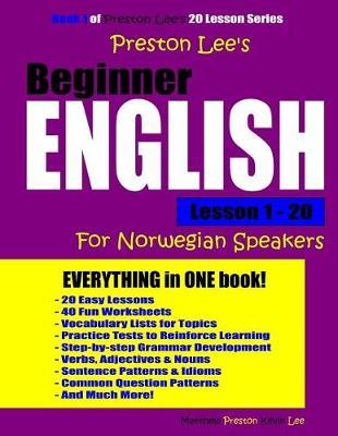 Preston Lee's Beginner English Lesson 1 - 20 For Norwegian Speakers