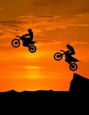 Motocross Sunset Notebook - College Ruled: 8.5 x 11 - 200 Pages
