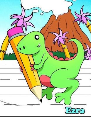 Ezra: Personalized Book with Child's Name for Boys, Primary Writing Tablet for Kids Learning to Write, 65 Sheets of Practice Paper, 1  Ruling, Preschool, Kindergarten, 1st Grade, Book Size 8 1/2  x 11