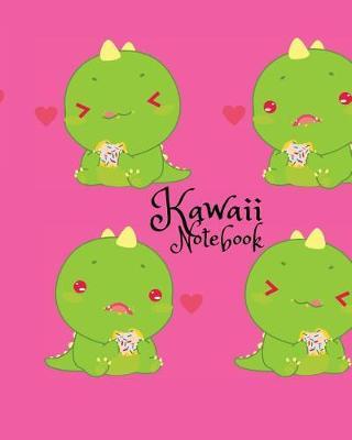 Kawaii NoteBook: Cute Dinosaur Dot Grid Journal 120 Pages Notebook
