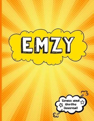 Emzy: Personalized Journal for Boys, Collection of Names/Initials Journals, XL 8.5x11 Primary Composition Notebook/Journal Pre-K - Grade 2, Kindergarten Journal