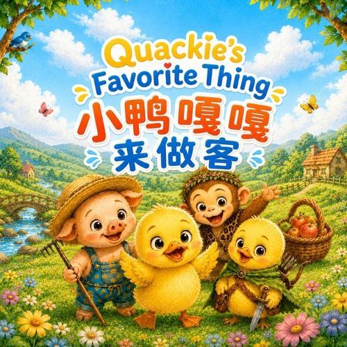 Quackie's Favorite Thing 小鸭嘎嘎来做客！: Libby, Gobo, & Milo in Happy Valley - Original, Warm and Silly Stories for Little Ones in English, Chinese & Pinyin!