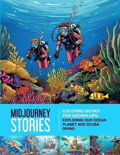 Midjourney Stories - Coloring Books for Grown-Ups: Exploring our Ocean planet and Scuba Diving
