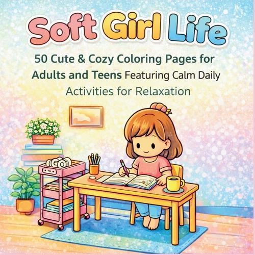 Soft Girl Life: 50 Cute & Cozy Coloring Pages for Adults and Teens Featuring Calm Daily Activities for Relaxation