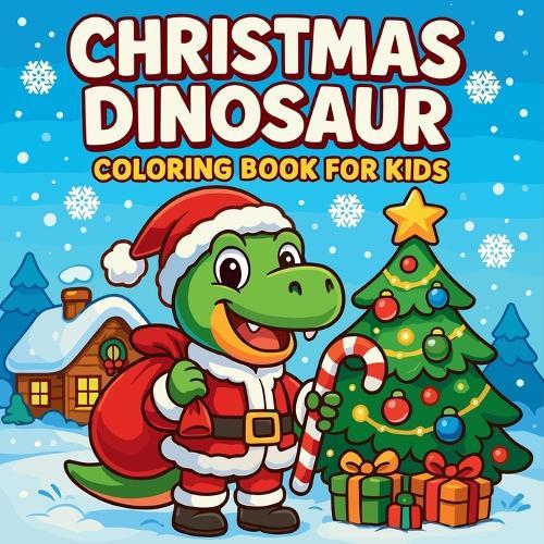 Christmas Dinosaur Coloring Book for Kids
