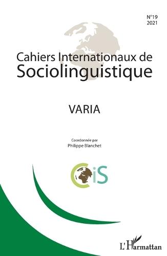 Cahiers internationaux de sociolinguistique: Varia