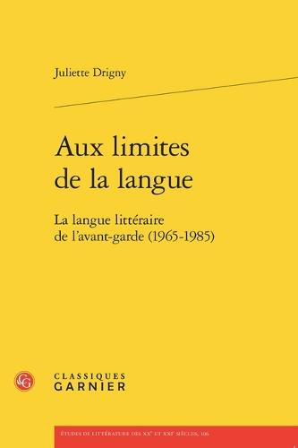 Aux Limites de la Langue: La Langue Litteraire de l'Avant-Garde (1965-1985)