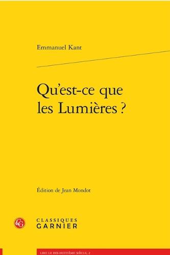 Qu'est-CE Que Les Lumieres ?