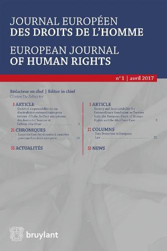 Journal européen des droits de l'homme / European Journal of Human Rights 2017/1