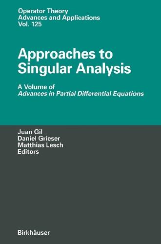 Approaches to Singular Analysis: A Volume of Advances in Partial Differential Equations