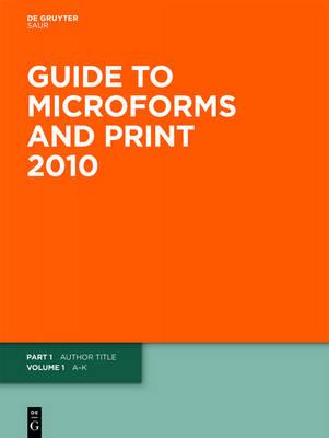 Guide to Microforms in Print