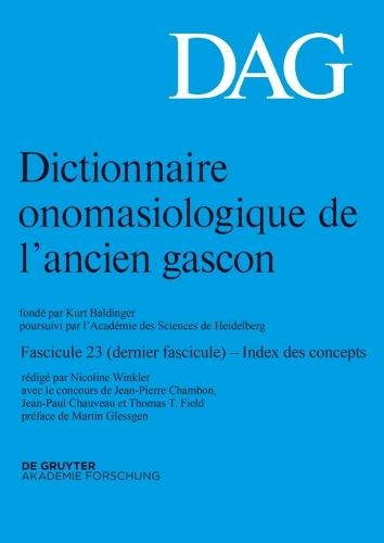 Dictionnaire Onomasiologique de l'Ancien Gascon (Dag). Fascicule 23