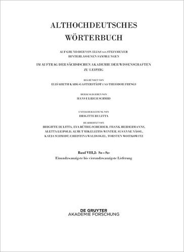 Band Viii,2: So - Sz- 21.-24. Lieferung