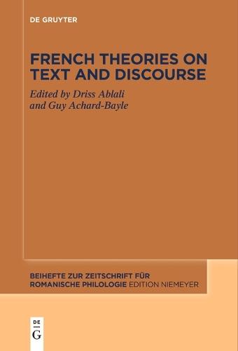 French theories on text and discourse