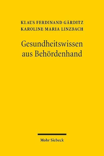 Gesundheitswissen aus Behördenhand: Bundeseinrichtungen mit Forschungsaufgaben zwischen Verwaltung, Wissenschaft, Politik und Recht