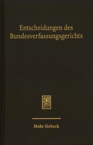 Entscheidungen des Bundesverfassungsgerichts (BVerfGE): Band 168