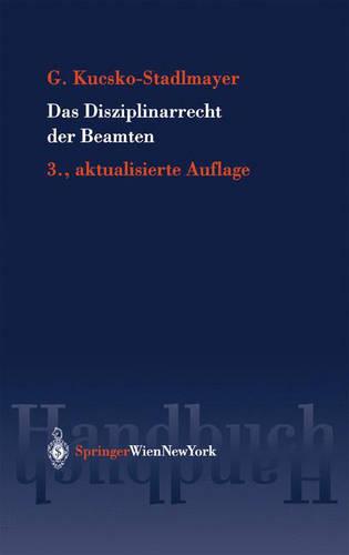Das Disziplinarrecht Der Beamten