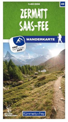 Zermatt / Saas-Fee Hiking Map: 1:40 000