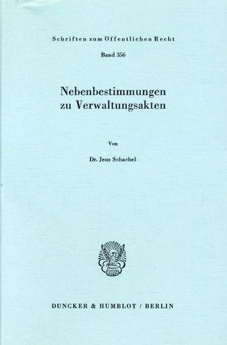 Nebenbestimmungen Zu Verwaltungsakten