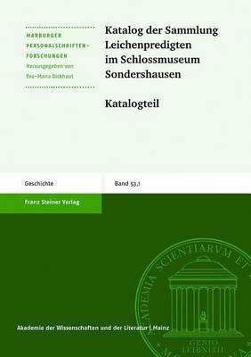 Katalog Der Sammlung Leichenpredigten Im Schlossmuseum Sondershausen