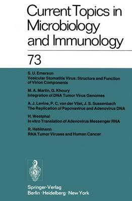 Current Topics in Microbiology and Immunology / Ergebnisse der Mikrobiologie und Immunitatsforschung