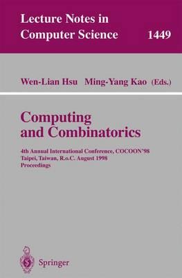 Computing and Combinatorics: 4th Annual International Conference, COCOON’98, Taipei, Taiwan, R.o.C., August 12–14, 1998