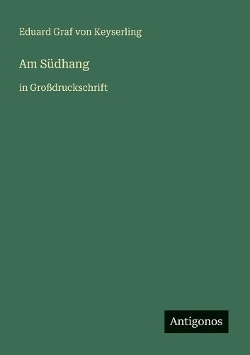 Am Südhang: in Großdruckschrift