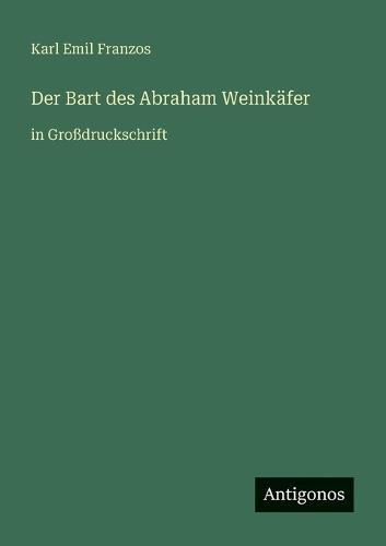 Der Bart des Abraham Weinkäfer: in Großdruckschrift