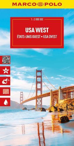 USA West Marco Polo Map: Pacific Coast, Sierra Nevada, Rocky Mountains